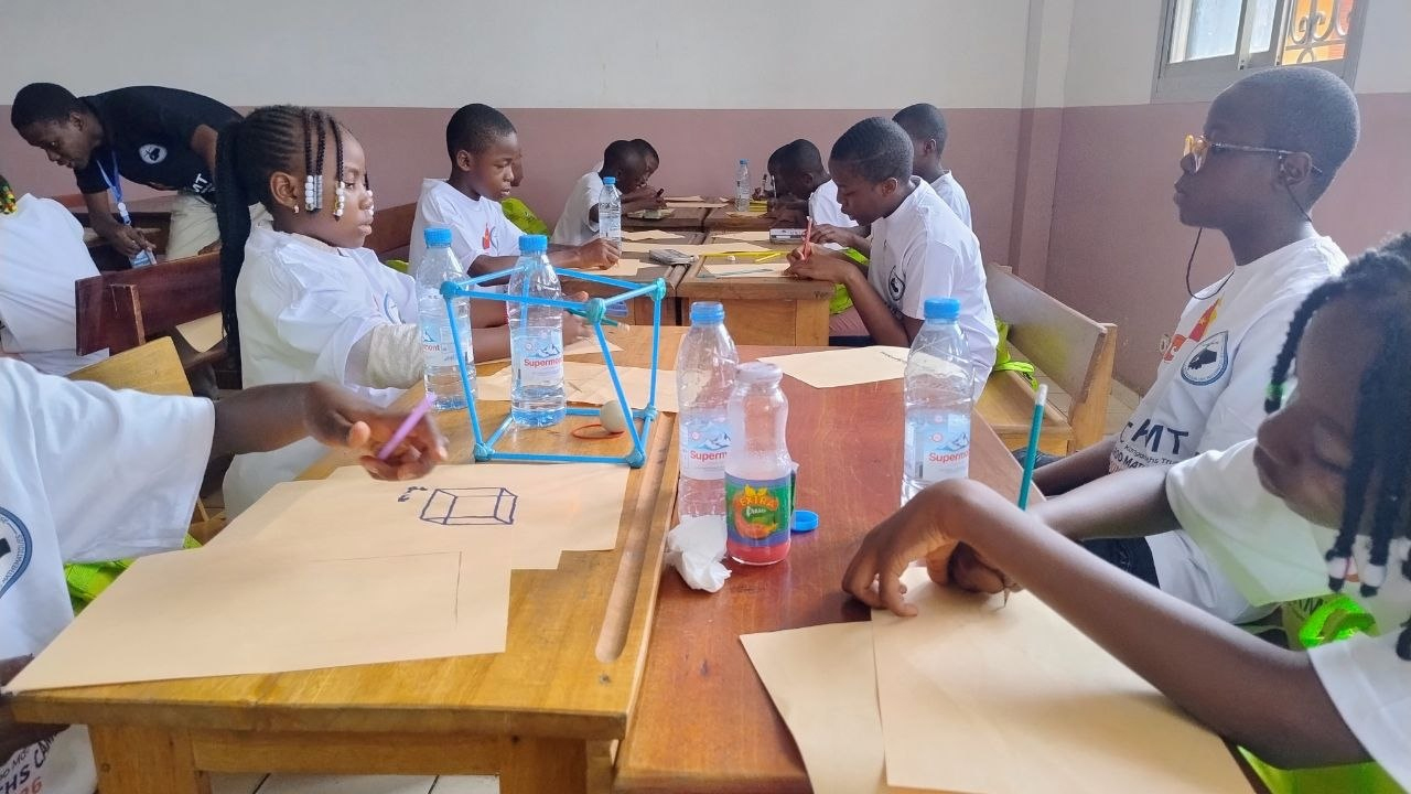 Students taking part in Kangaroo Maths Camp activities